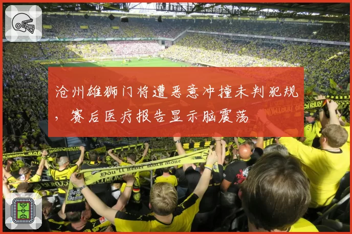 沧州雄狮门将遭恶意冲撞未判犯规，赛后医疗报告显示脑震荡
